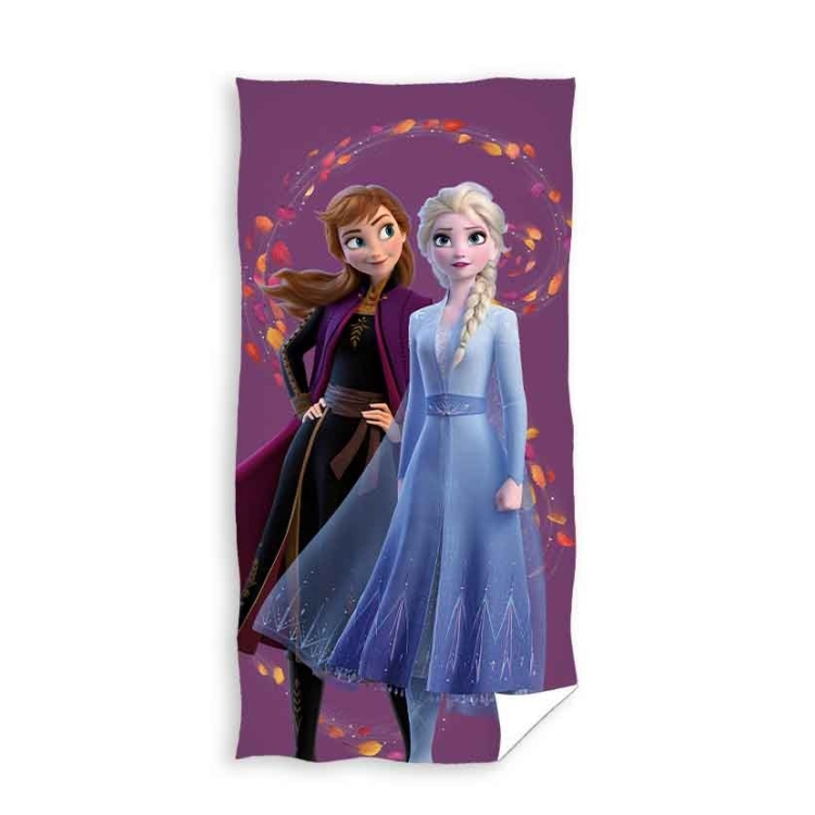 Ręcznik Kąpielowy z Disney 75x150 - Kraina lodu na fiolecie cały